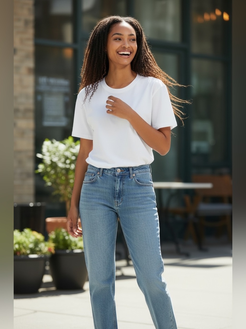 Old Navy Women’s boyfriend Jeans in Medium Blue